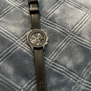 Michele 'Cape' chronograph silicone strap watch